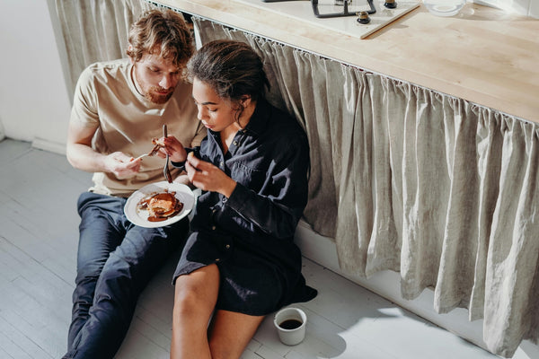 couple keeping things spicy in bedroom