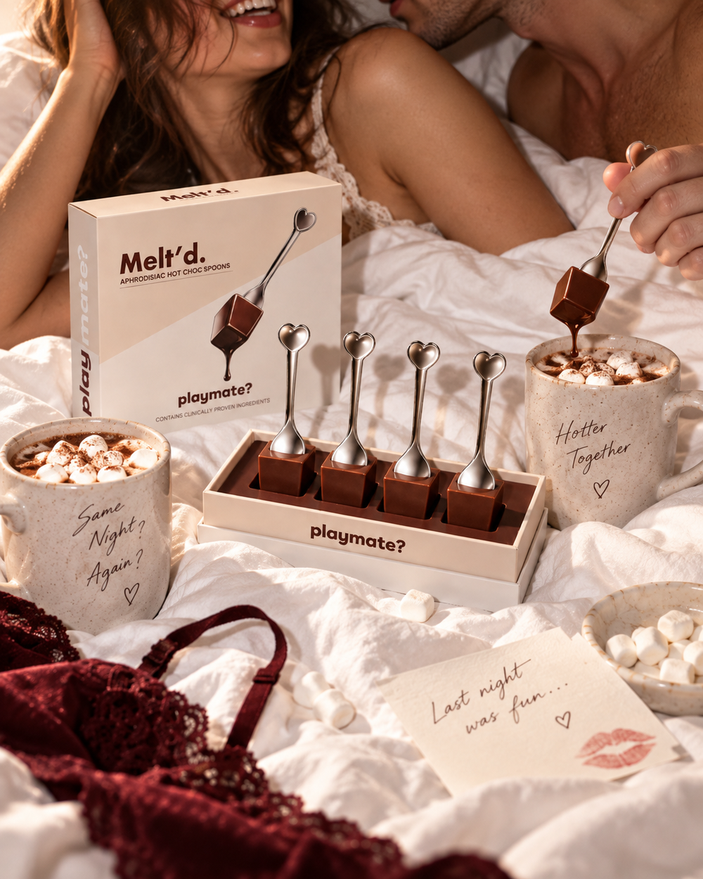 Melt'd Aphrodisiac Hot Choc Spoons, 4 pack